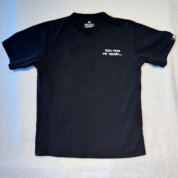 Flirty Text Tee | Thick Cotton Softboy Streetwear Unisex L - Athanor Studio - Picture 2 of 5